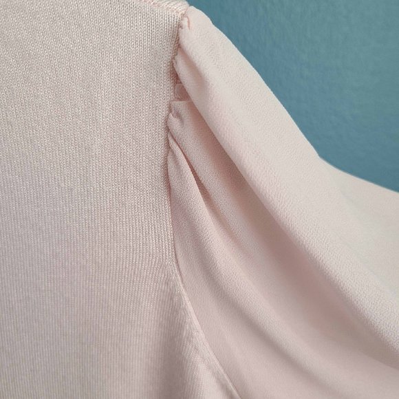 GRACE Woman XL Knit Top w/ Chiffon Sleeves - Picture 4 of 6